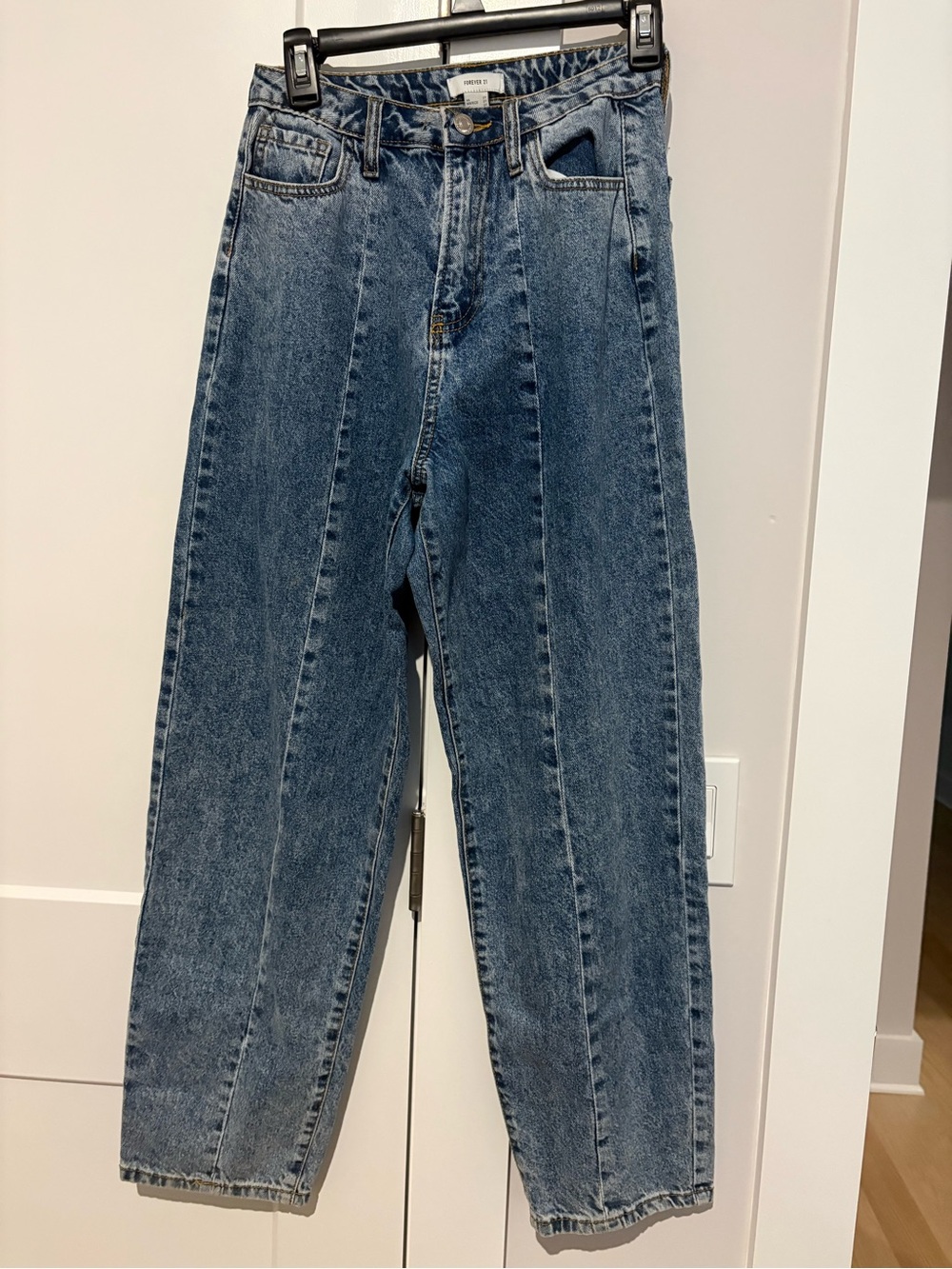 Forever 21 Blue Denim Jeans with Panel Seams